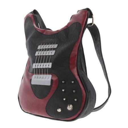 Special Burgundy – Geantă chitară burgundy handmade cu corzi reale Special Burgundy – detaliu corzi reale pe geantă burgundy