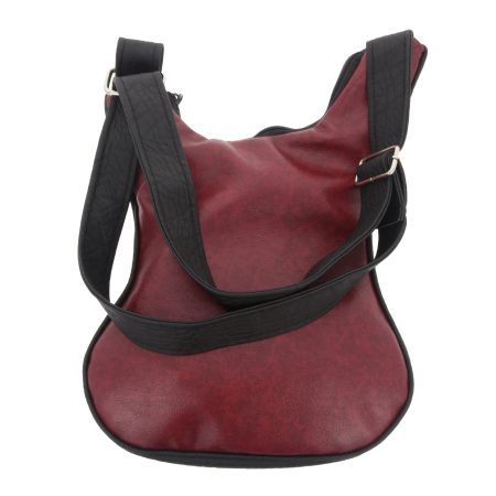 Special Burgundy – Geantă chitară burgundy handmade cu corzi reale Special Burgundy – accente metalice și fermoar sus