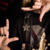 Detaliu bretea cu stele argintii pe geanta chitară Wild Star