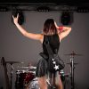 Geantă neagră chitară rock style cu steluțe atașate